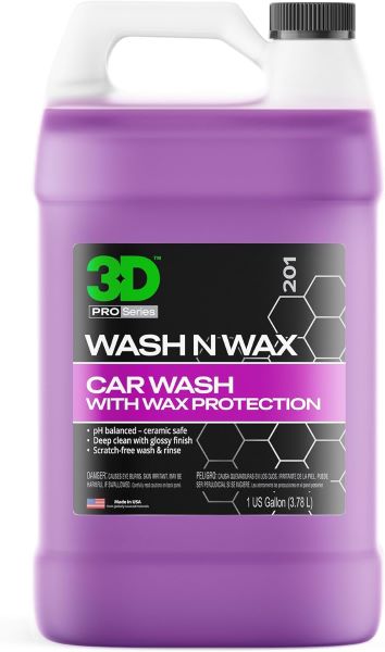 3D wash and wax car wash soap