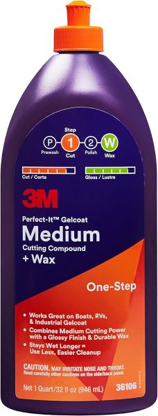 3M medium cut compound and wax