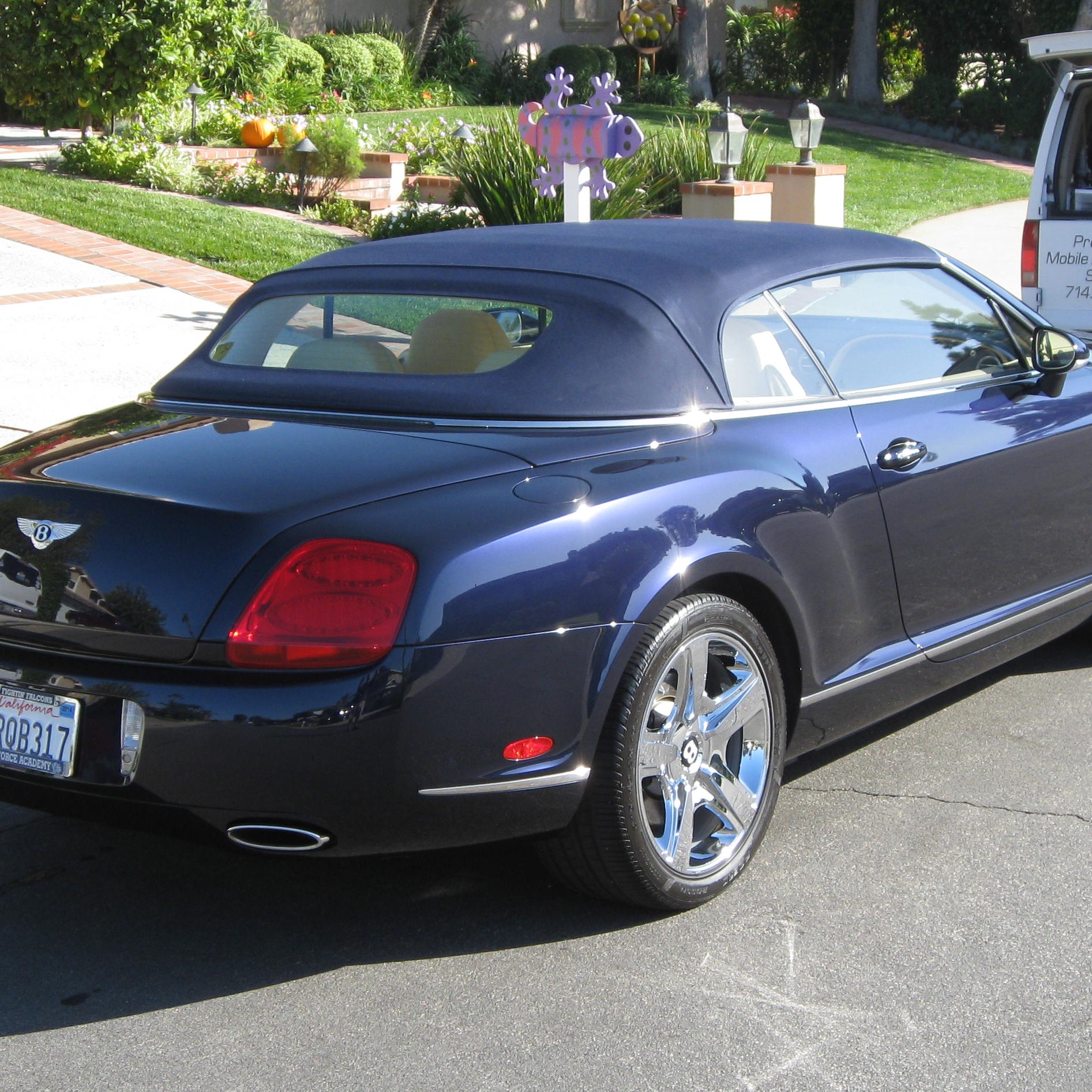 bentley in dark metallic blue paint