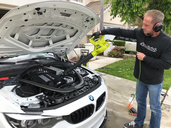 car engine cleaning and detailing