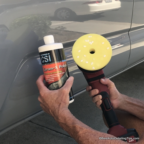 ceram X car polish to remove swirl marks and scratches