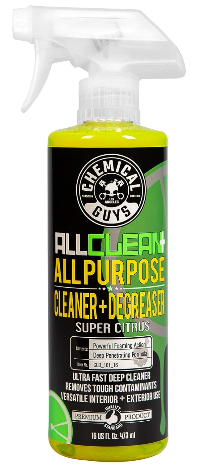 bottle of ready to use Chemical Guy's All Clean upholstery cleaner chemical guys all clean