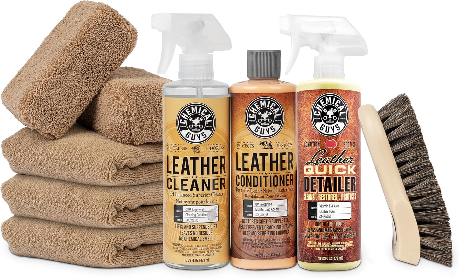 chemical guys leather car seat cleaning kit