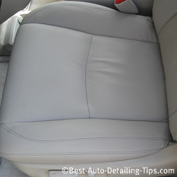 clean leather car seat