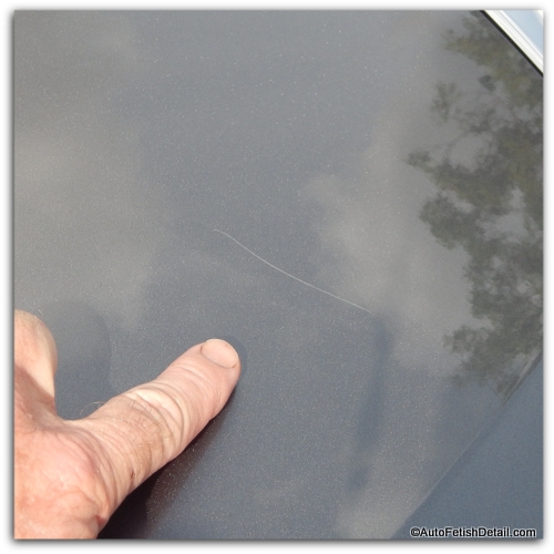 hairline scratch on car paint