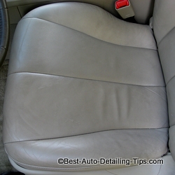 car polish before after and car Leather layers of heavy cleaning for seat dirt!