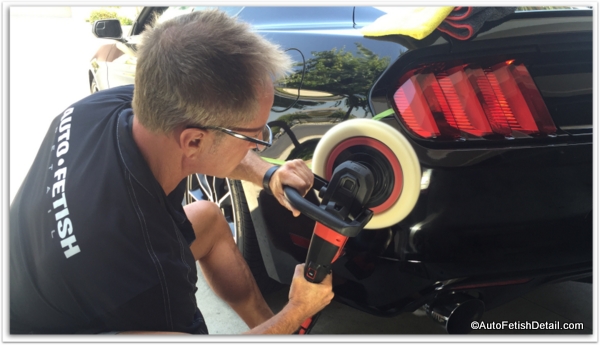 polishing car after clay bar process