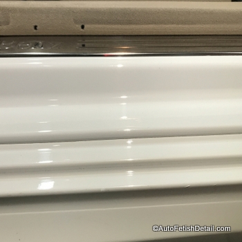 removing heel scuffs car door threshold with meguiars scratch x 20