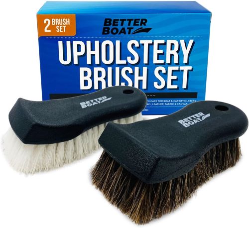 scrub brush set of one vinyl and one with horse hair scrub brush set