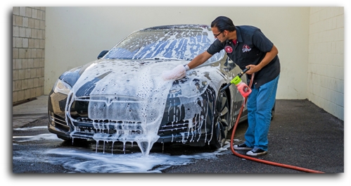 how to clean car at car wash