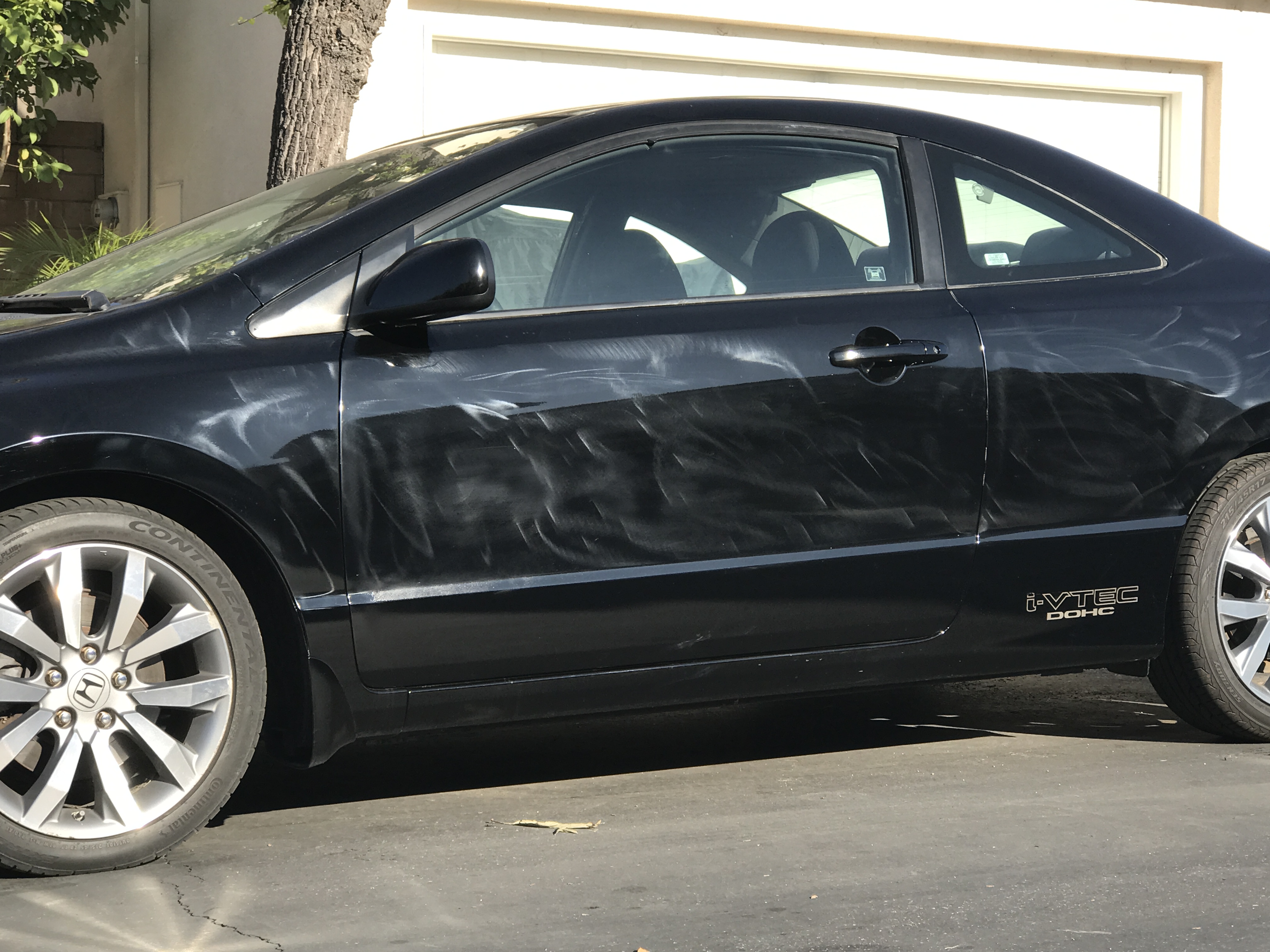 extreme swirl marks on black Honda swirl marks on black honda