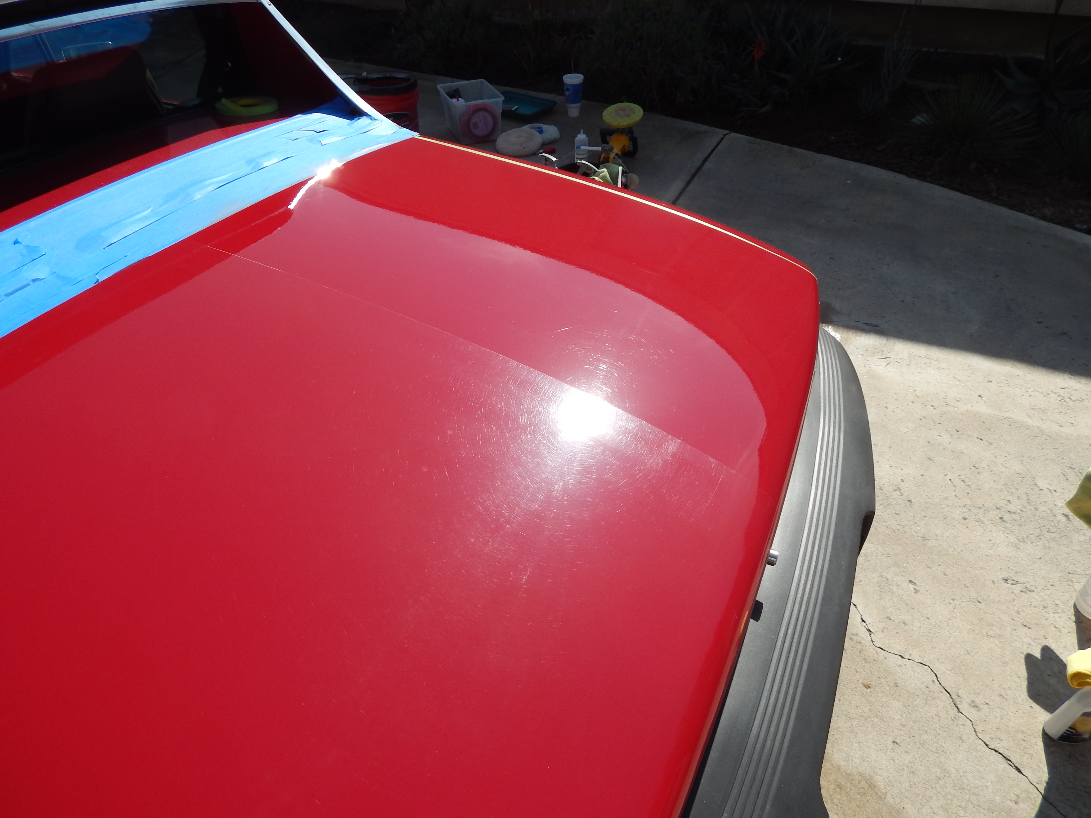 swirl marks on red Porsche 914 swirl marks on red porsche