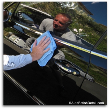 waxing a new black car